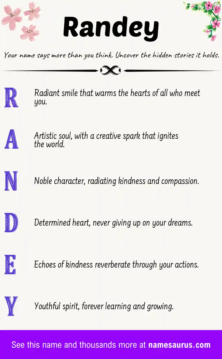 Acrostic poem about Randey.