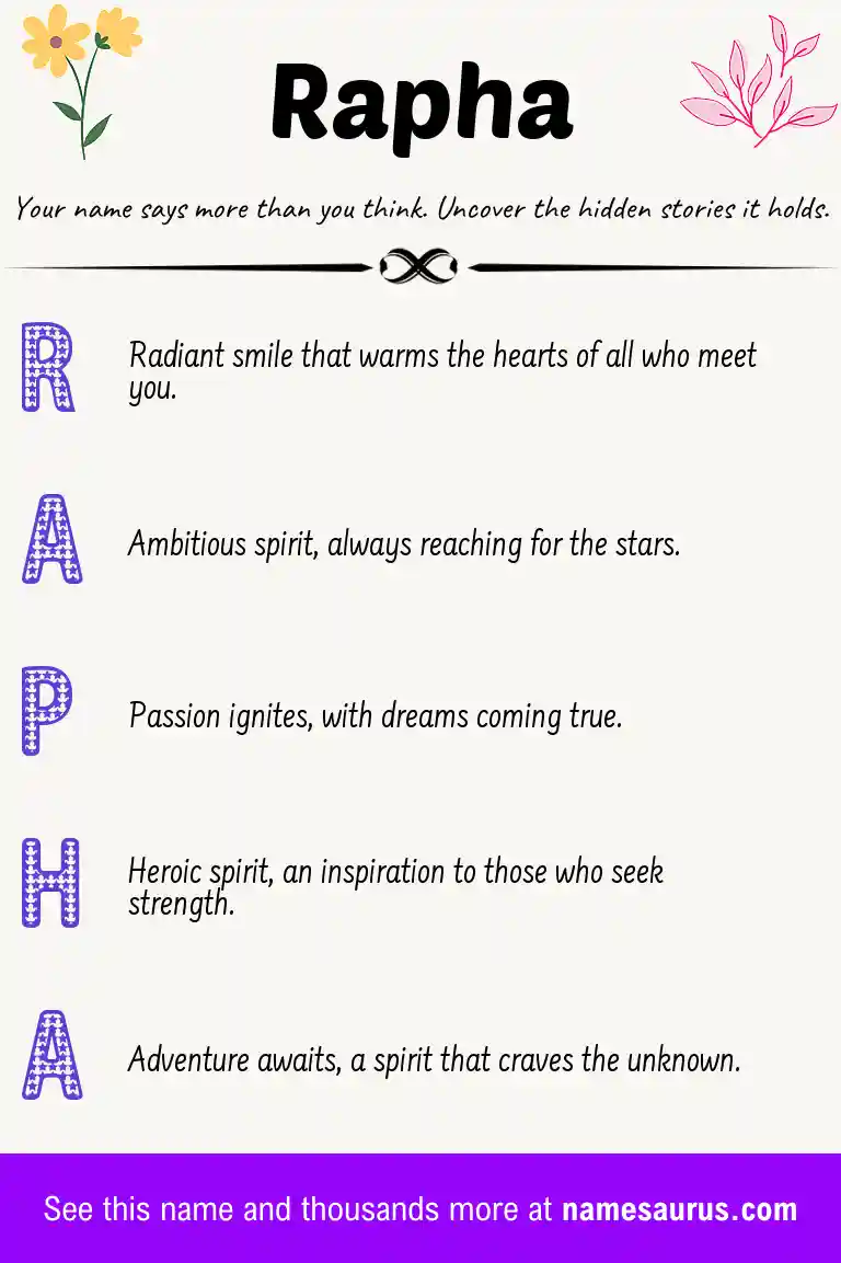 Acrostic poem about Rapha.