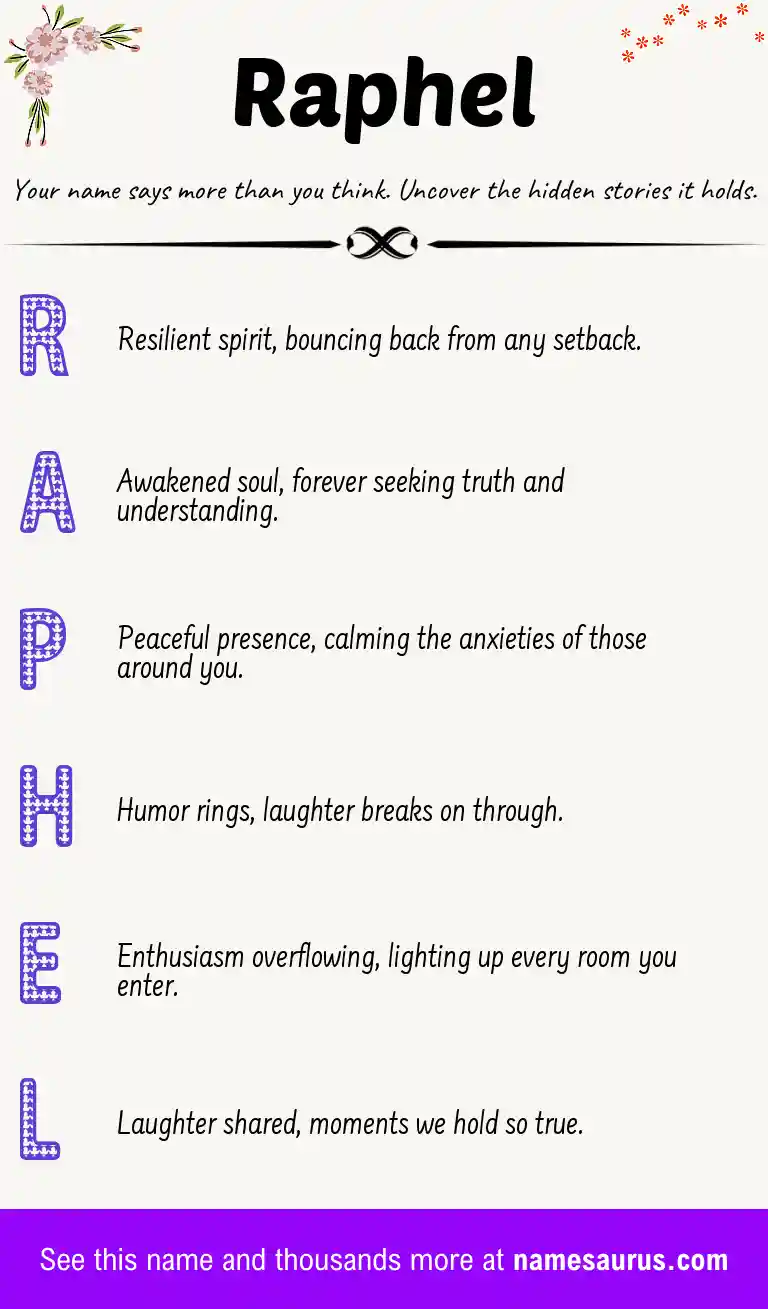 Acrostic poem about Raphel.