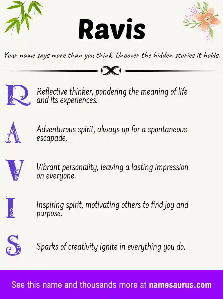 Acrostic poem about Ravis.