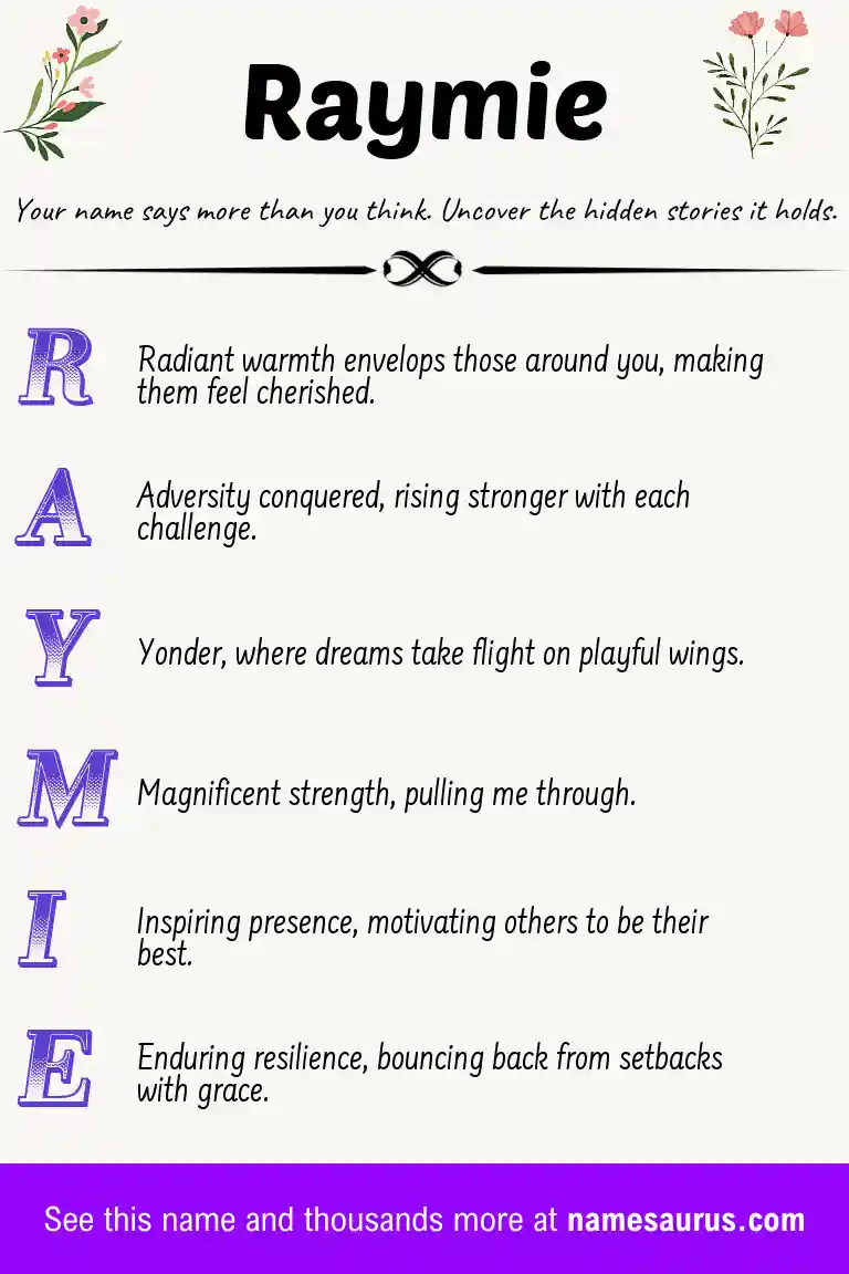 Acrostic poem about Raymie.
