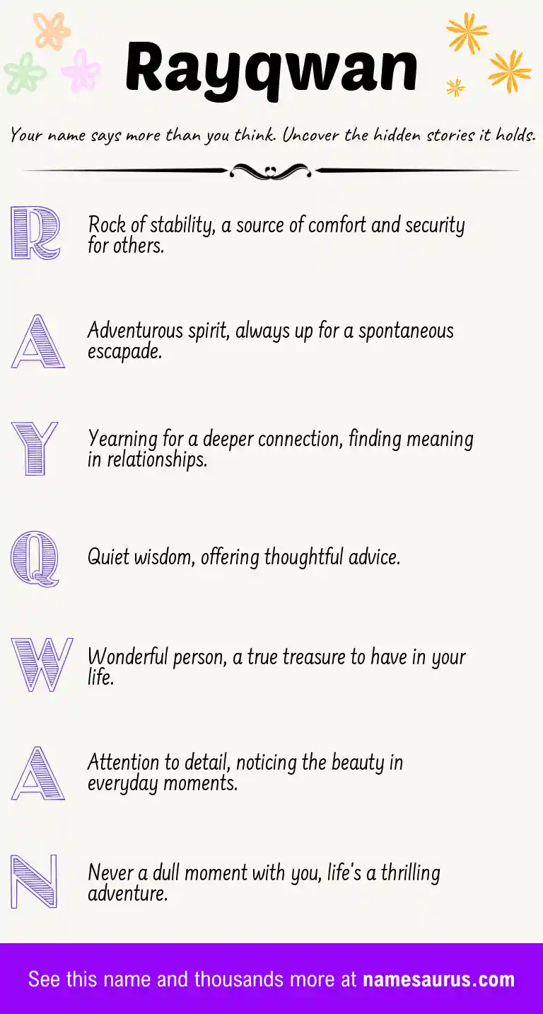 Acrostic poem about Rayqwan.