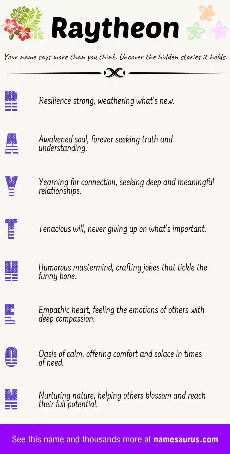 Acrostic poem about Raytheon.