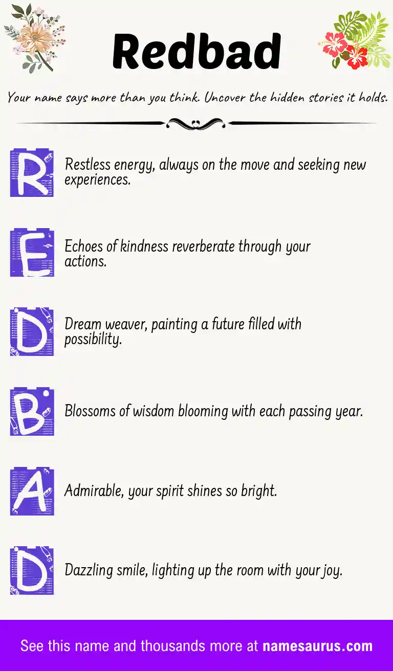 Acrostic poem about Redbad.