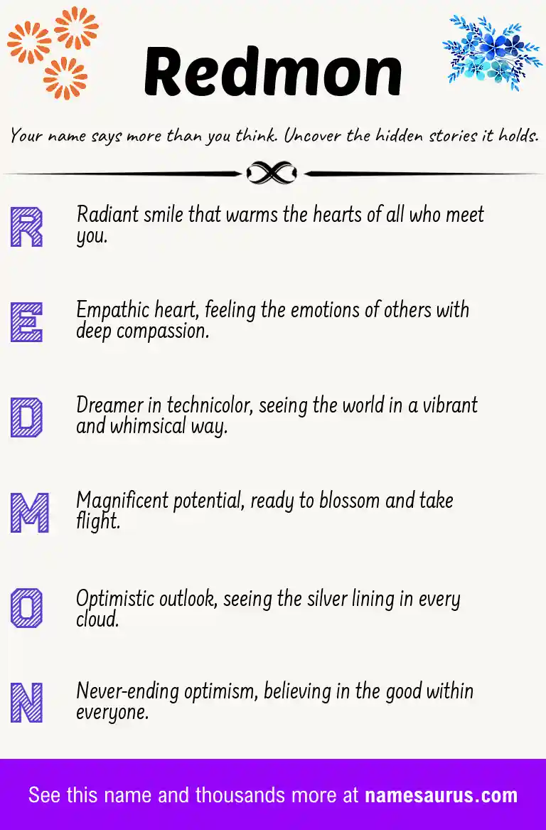 Acrostic poem about Redmon.