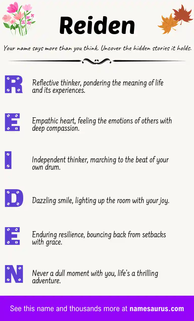 Acrostic poem about Reiden.
