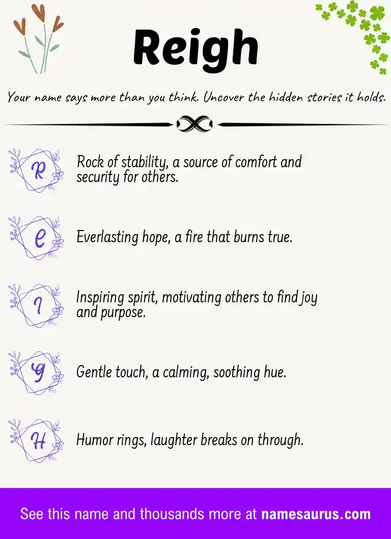 Acrostic poem about Reigh.