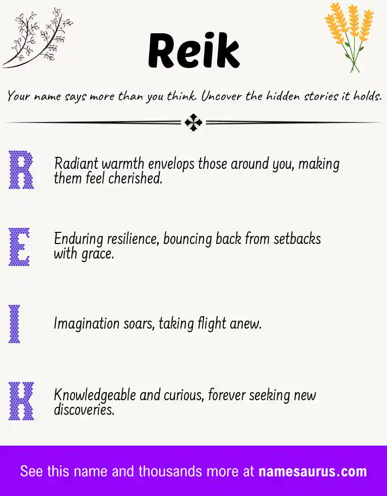Acrostic poem about Reik.