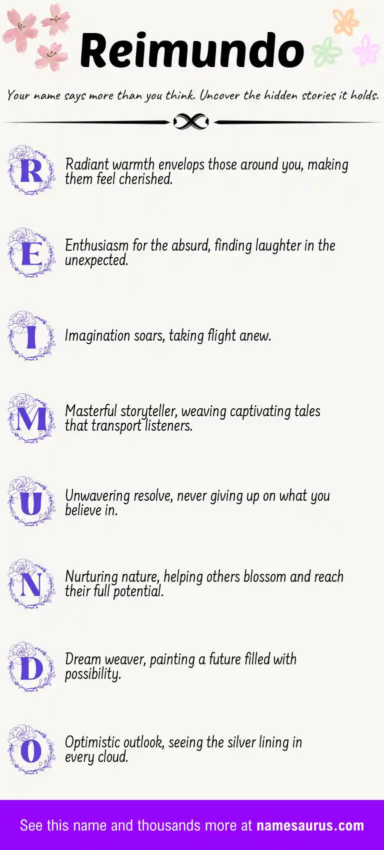 Acrostic poem about Reimundo.