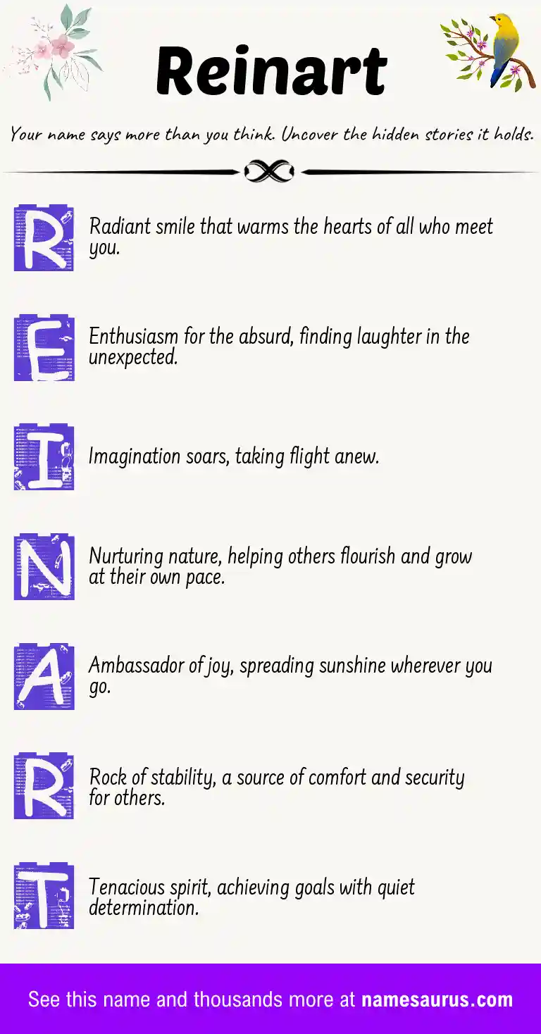 Acrostic poem about Reinart.