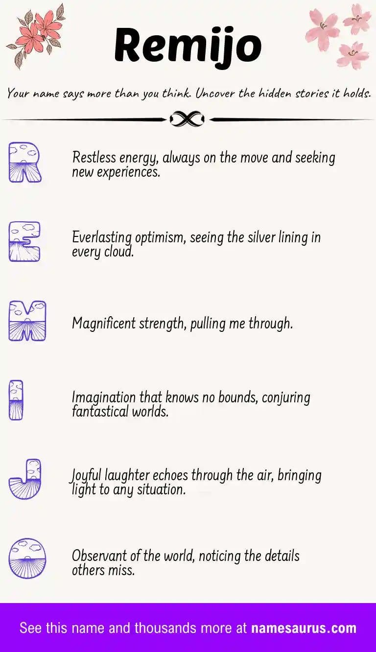Acrostic poem about Remijo.