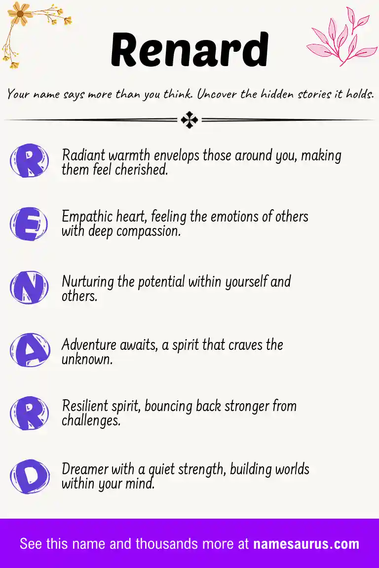 Acrostic poem about Renard.