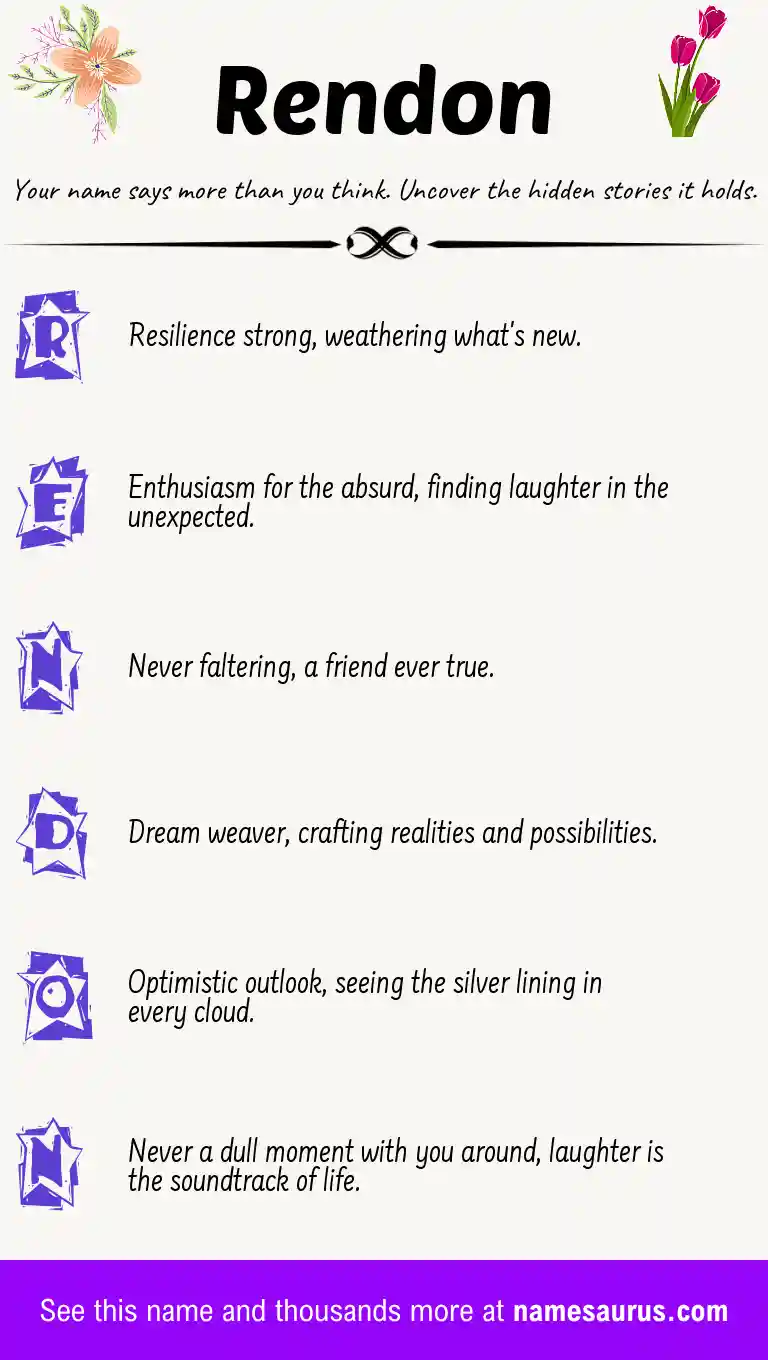 Acrostic poem about Rendon.