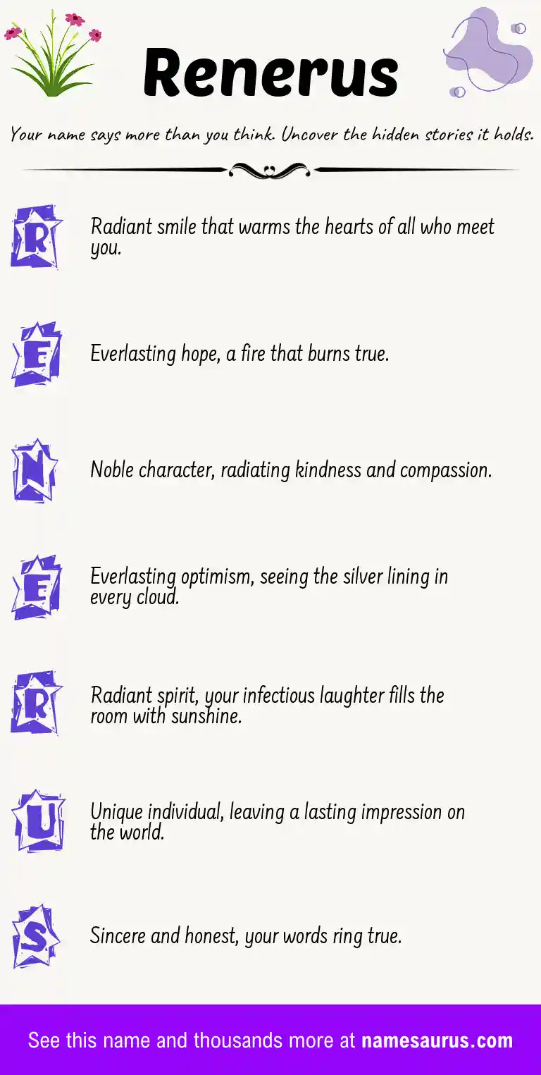 Acrostic poem about Renerus.