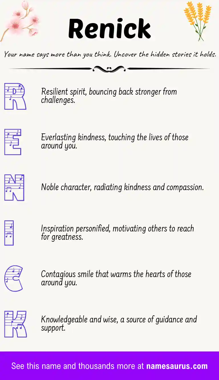 Acrostic poem about Renick.