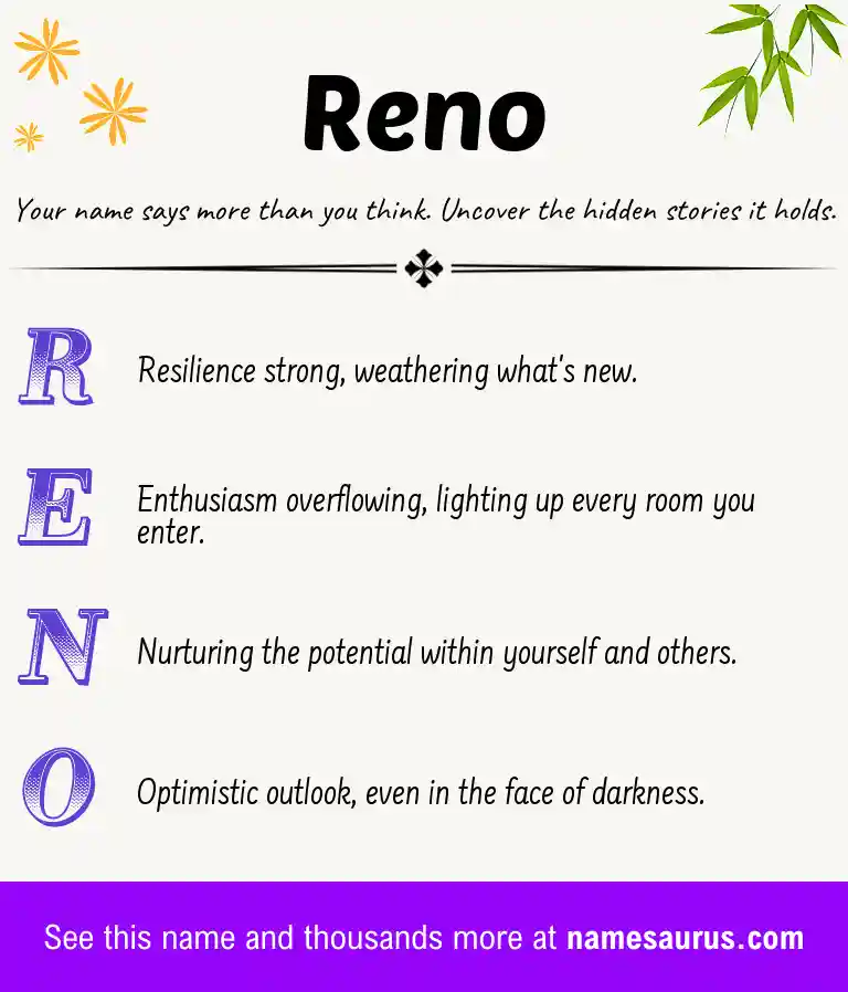 Acrostic poem about Reno.