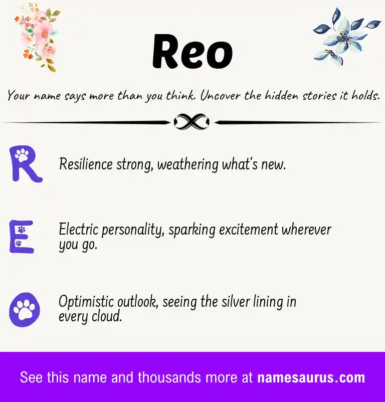 Acrostic poem about Reo.