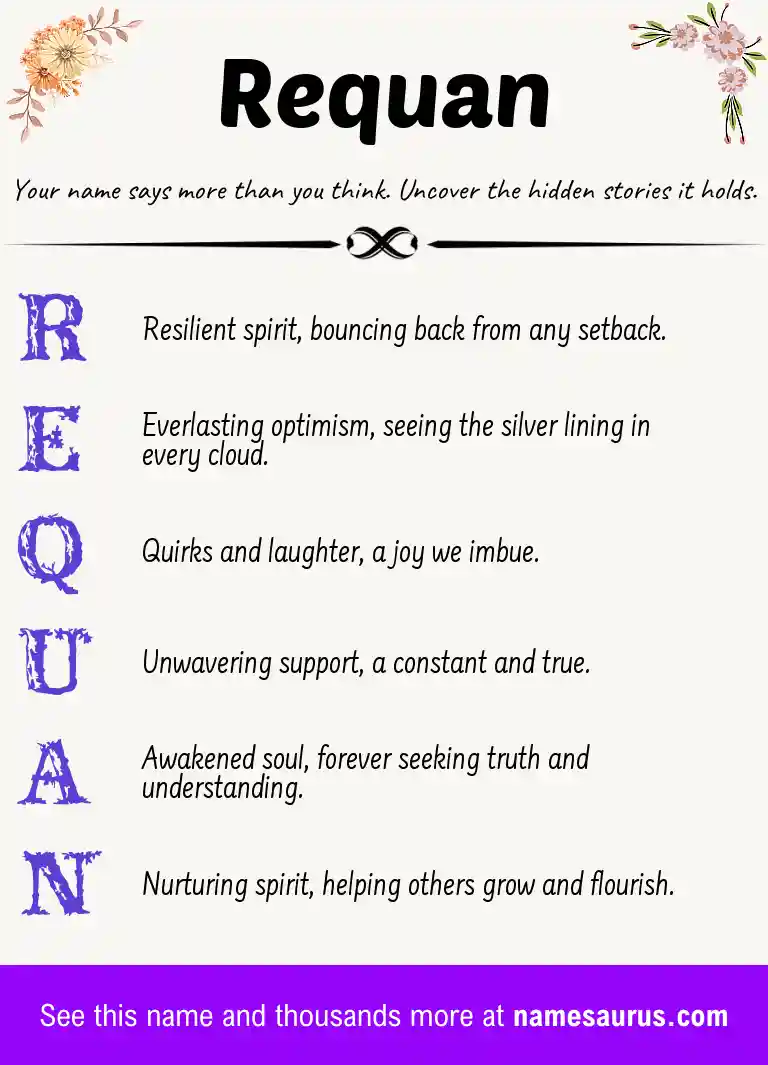 Acrostic poem about Requan.