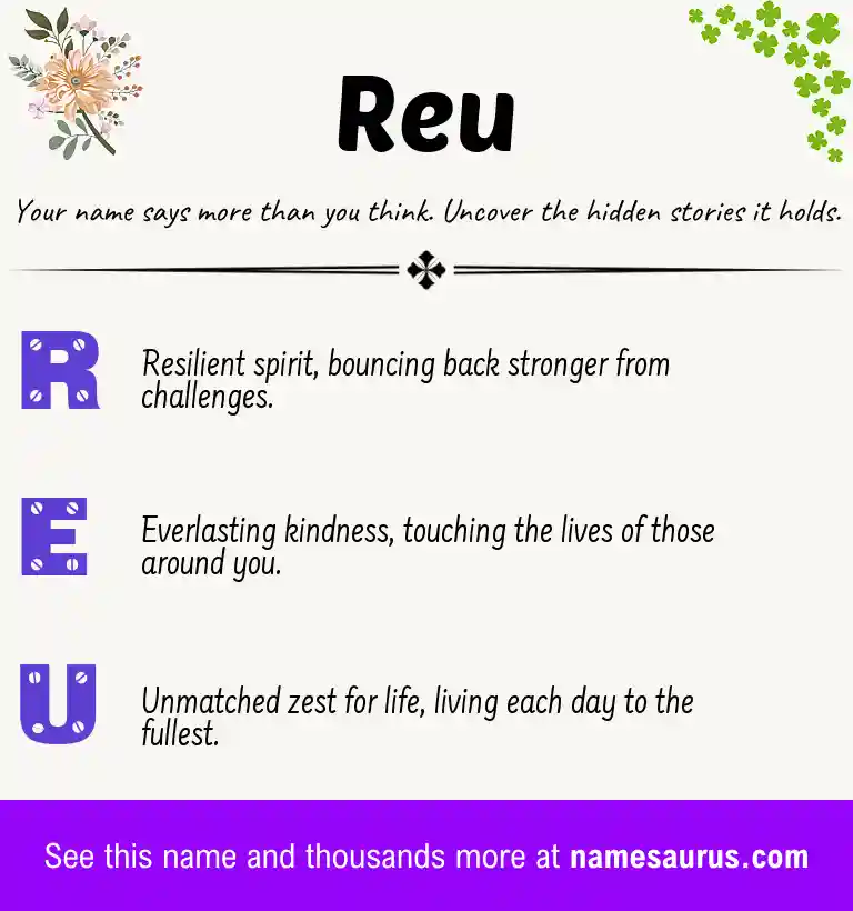 Acrostic poem about Reu.