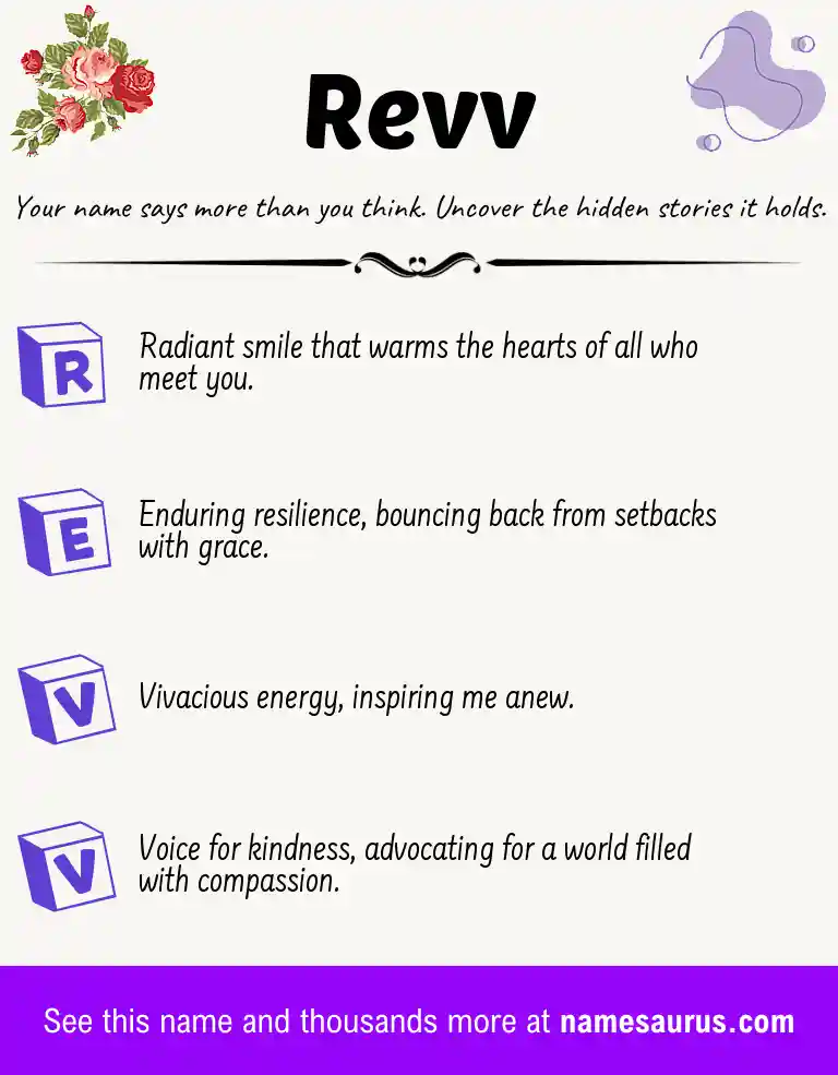 Acrostic poem about Revv.