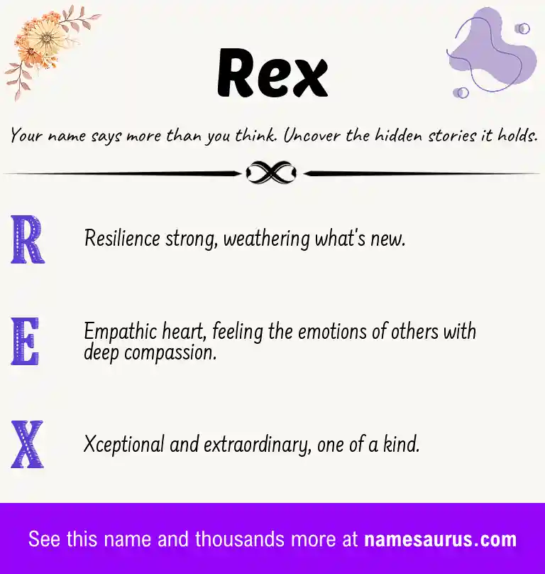 Acrostic poem about Rex.