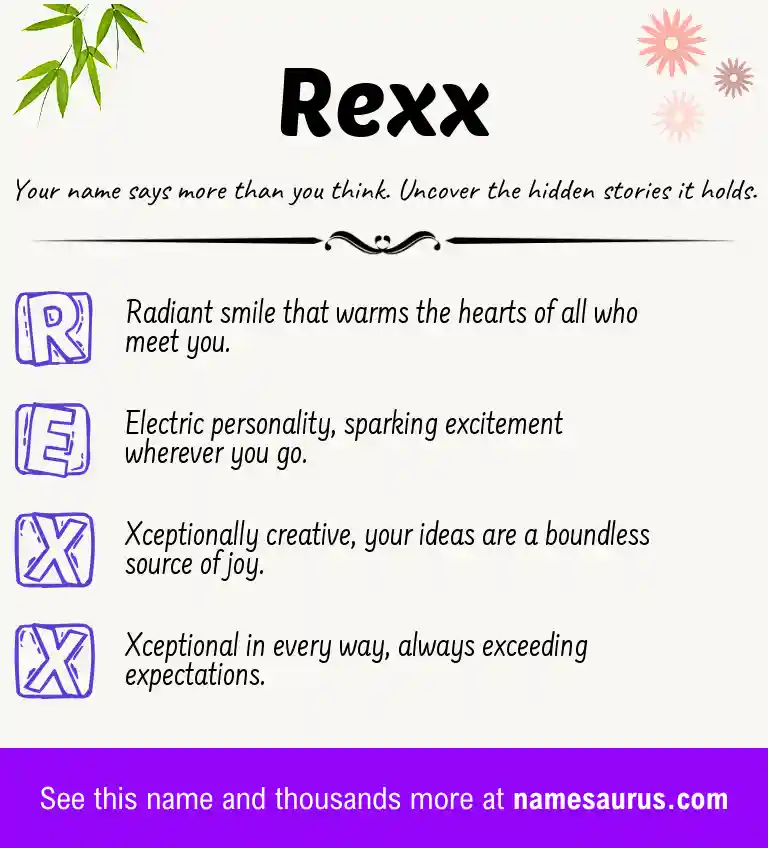 Acrostic poem about Rexx.