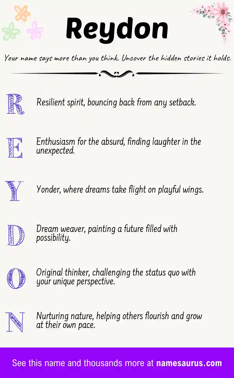 Acrostic poem about Reydon.