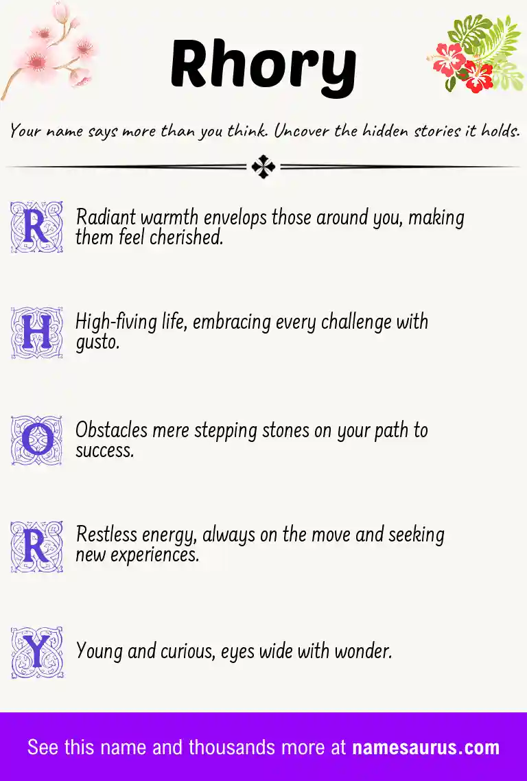 Acrostic poem about Rhory.
