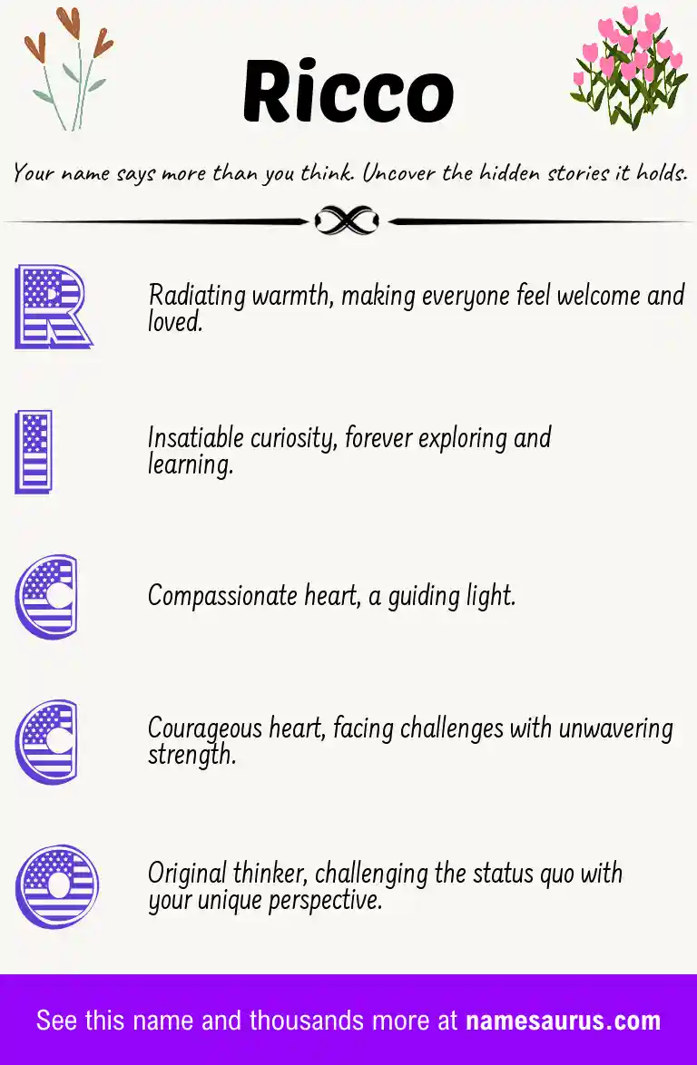 Acrostic poem about Ricco.
