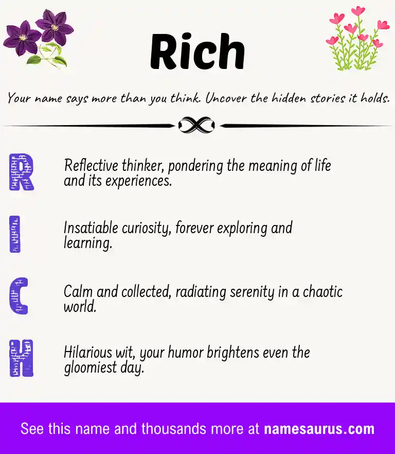 Acrostic poem about Rich.