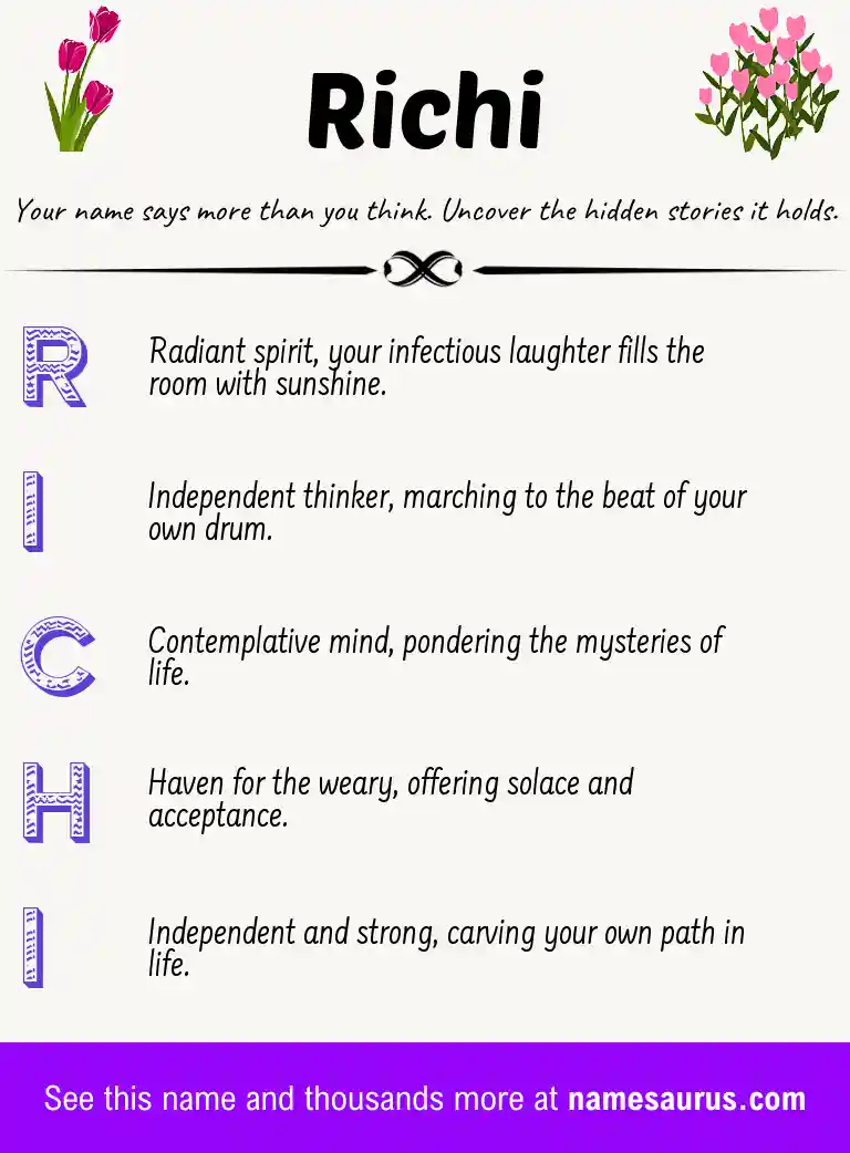 Acrostic poem about Richi.