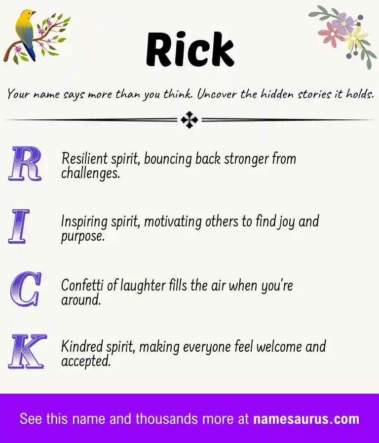 Acrostic poem about Rick.