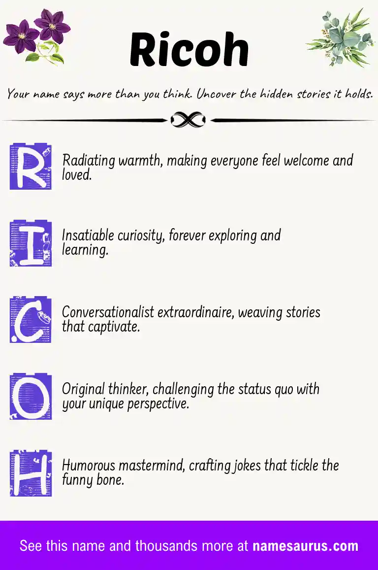 Acrostic poem about Ricoh.