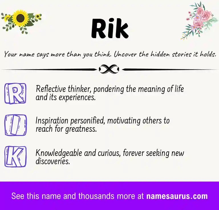Acrostic poem about Rik.