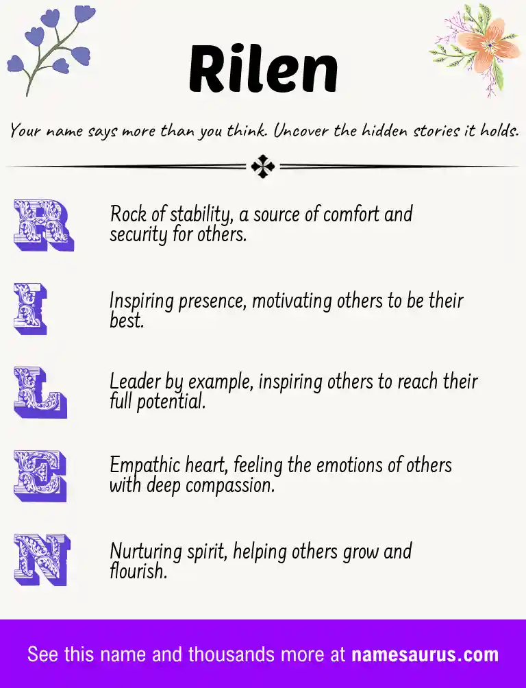 Acrostic poem about Rilen.