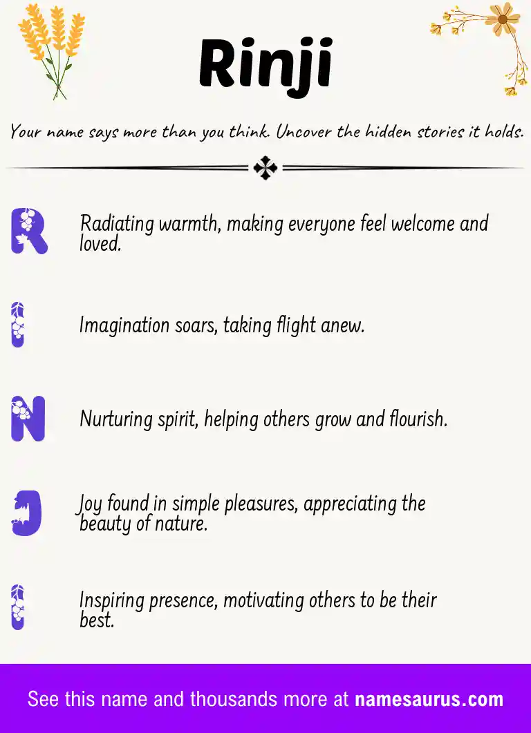 Acrostic poem about Rinji.