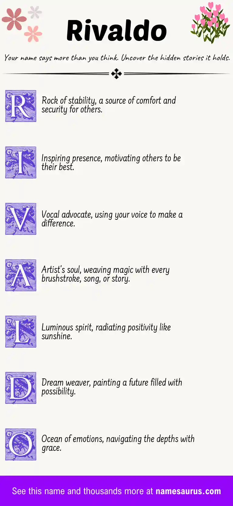 Acrostic poem about Rivaldo.