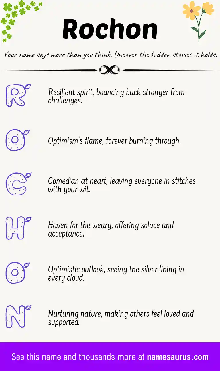 Acrostic poem about Rochon.