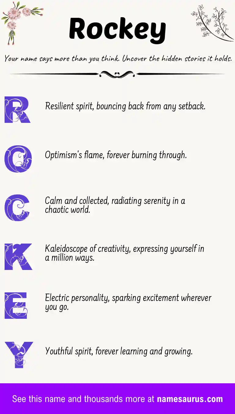 Acrostic poem about Rockey.