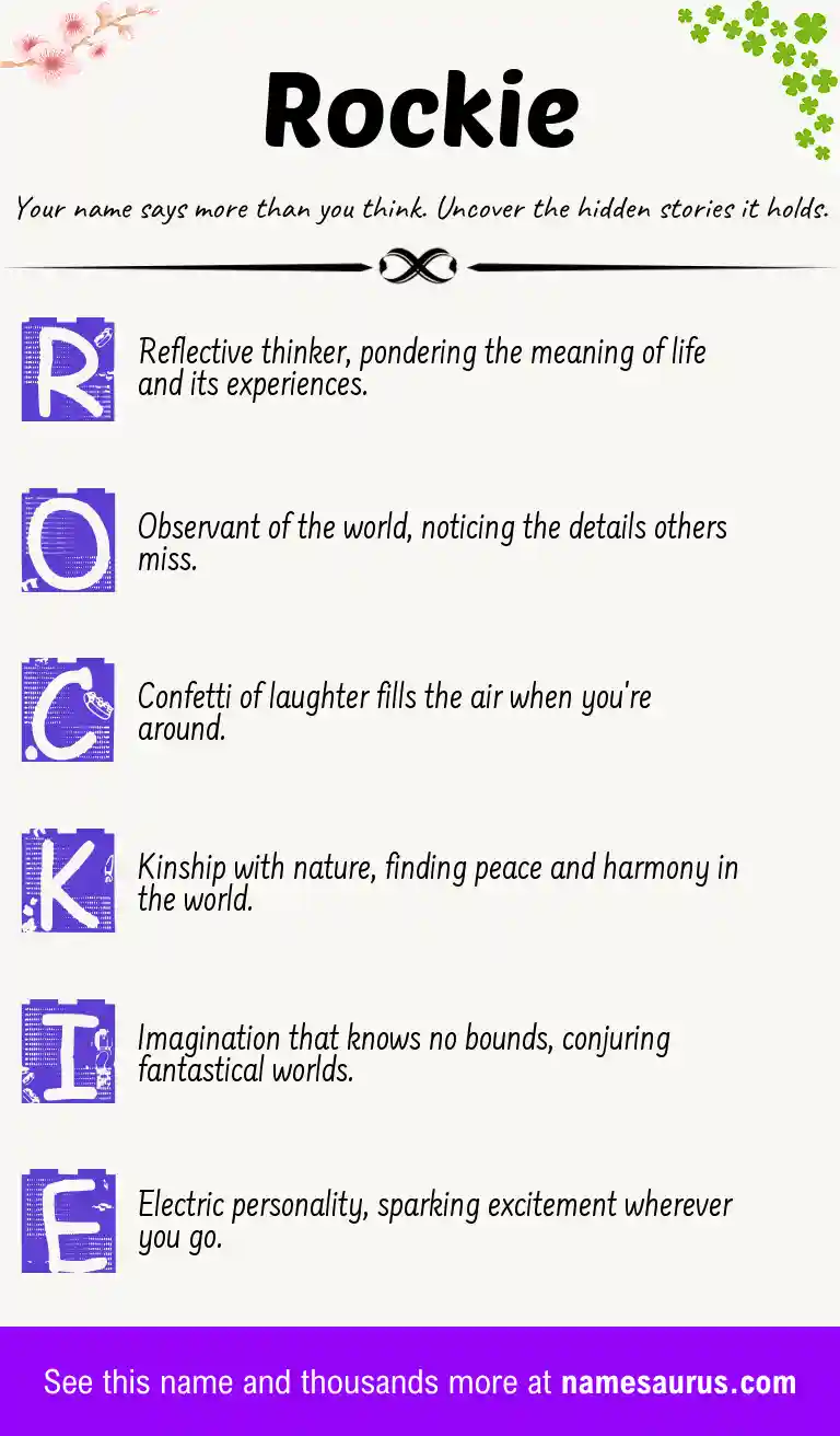 Acrostic poem about Rockie.