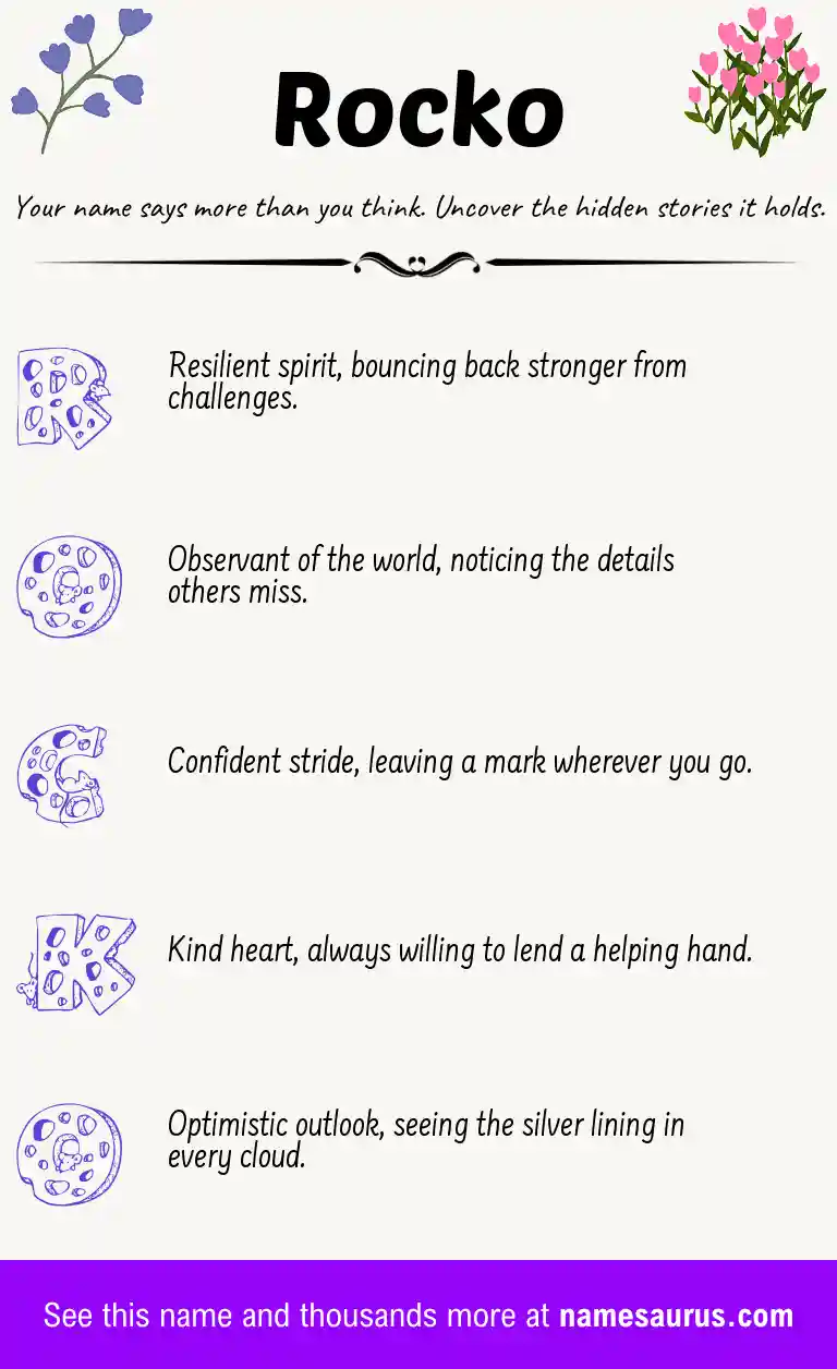 Acrostic poem about Rocko.
