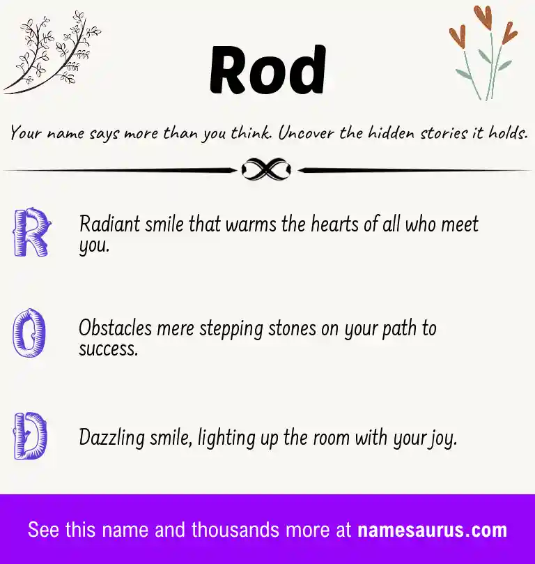 Acrostic poem about Rod.
