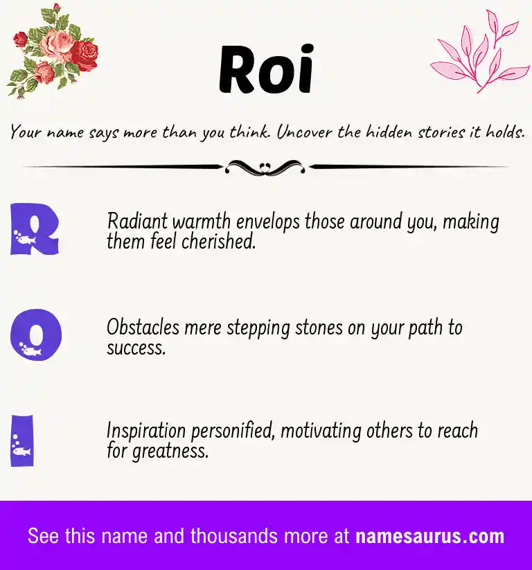 Acrostic poem about Roi.