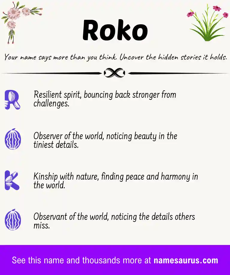 Acrostic poem about Roko.