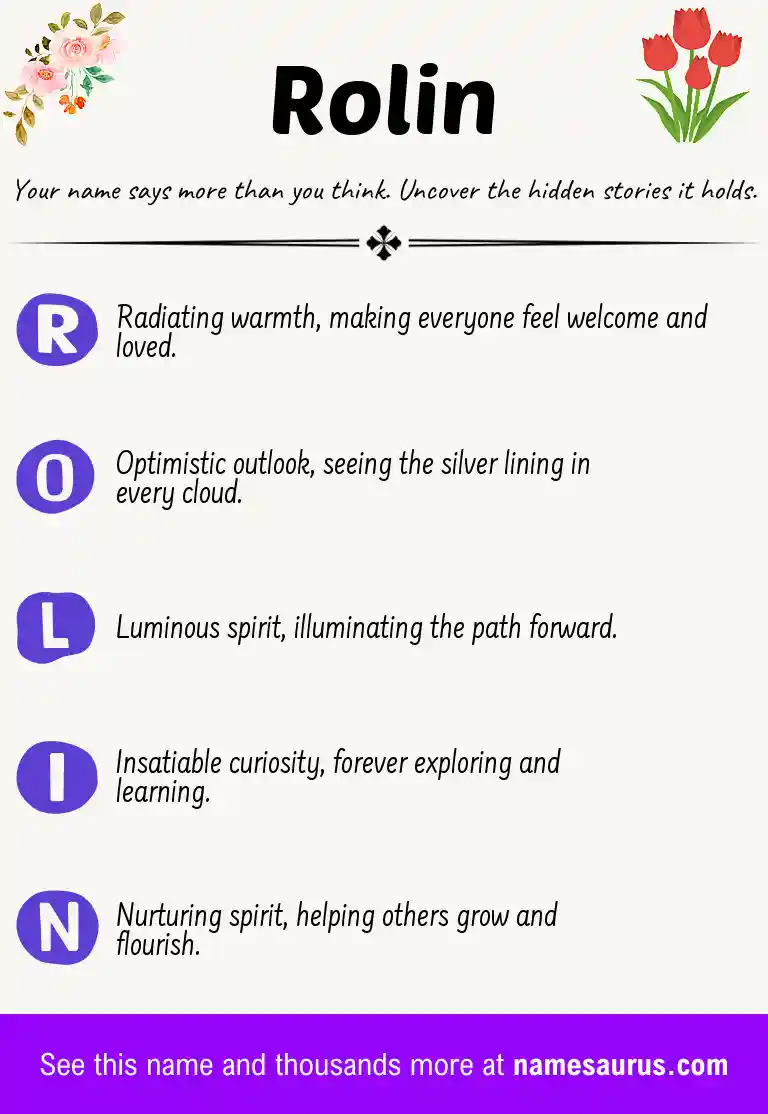Acrostic poem about Rolin.