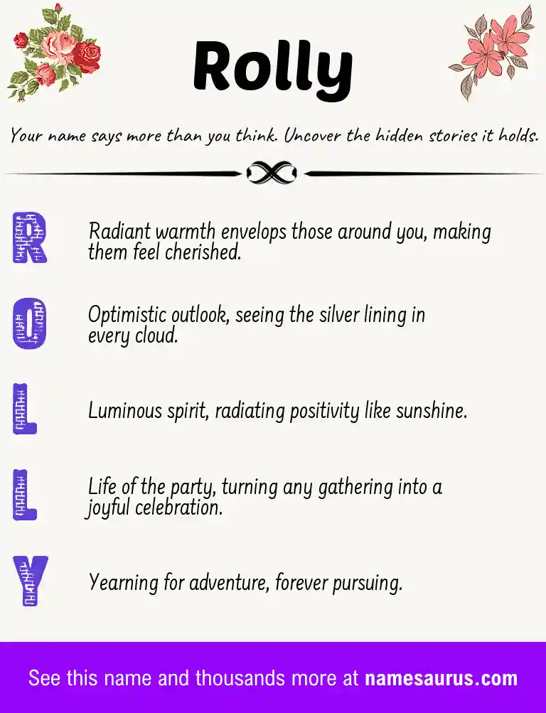 Acrostic poem about Rolly.