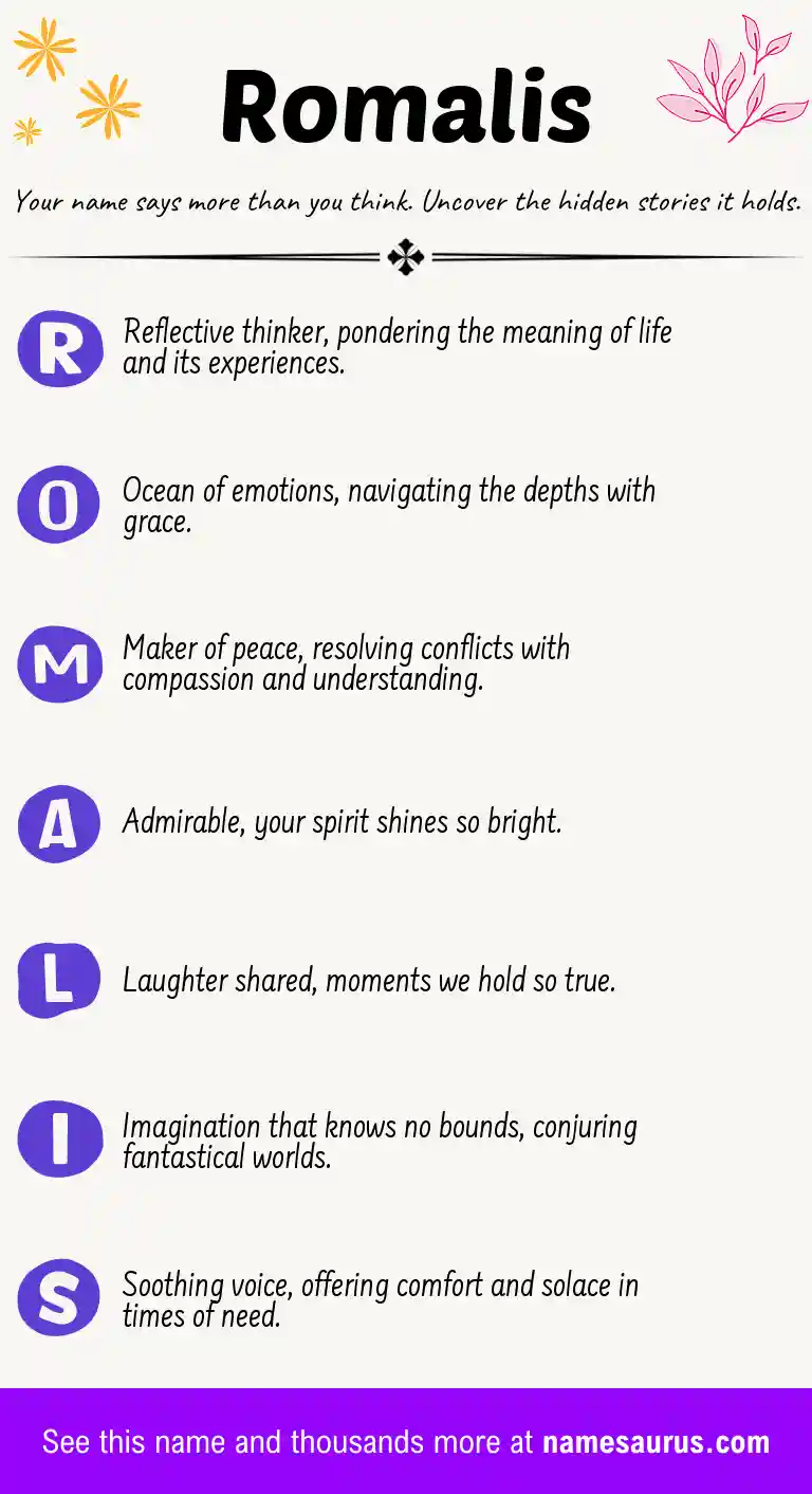 Acrostic poem about Romalis.