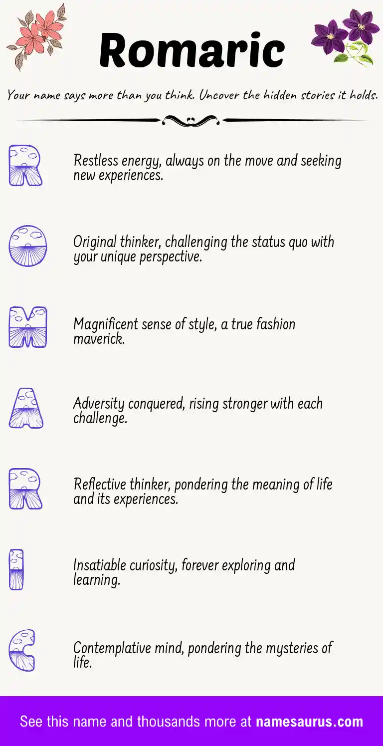 Acrostic poem about Romaric.