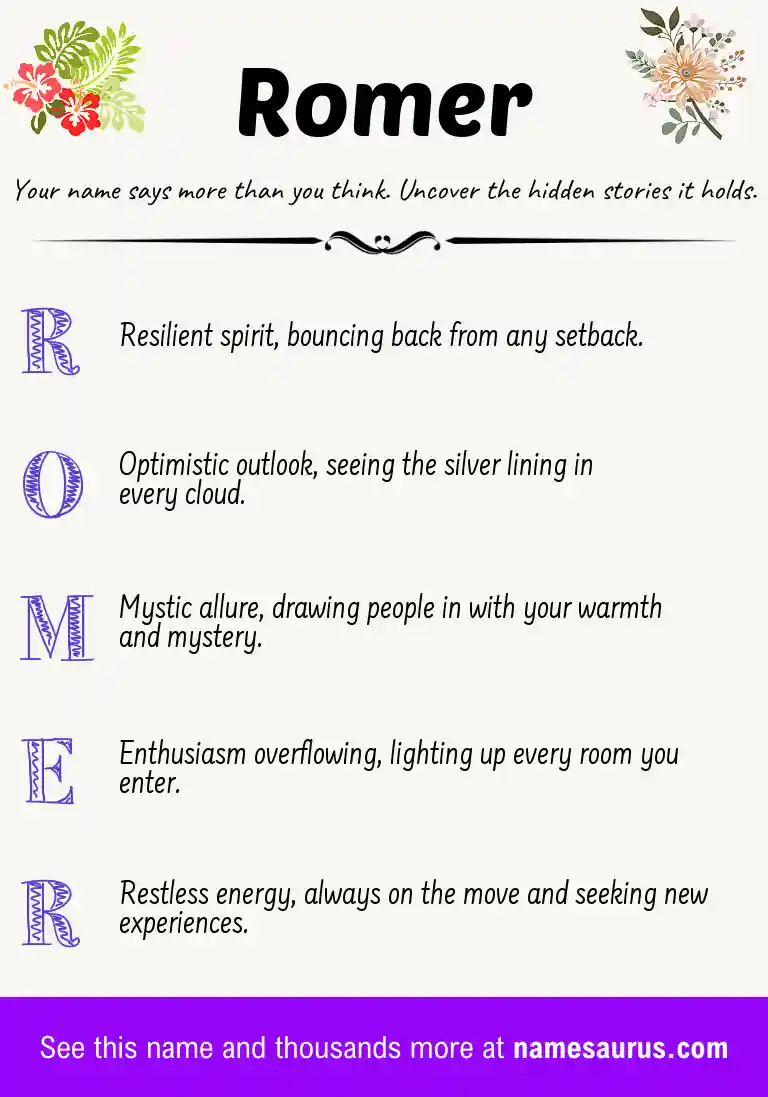 Acrostic poem about Romer.