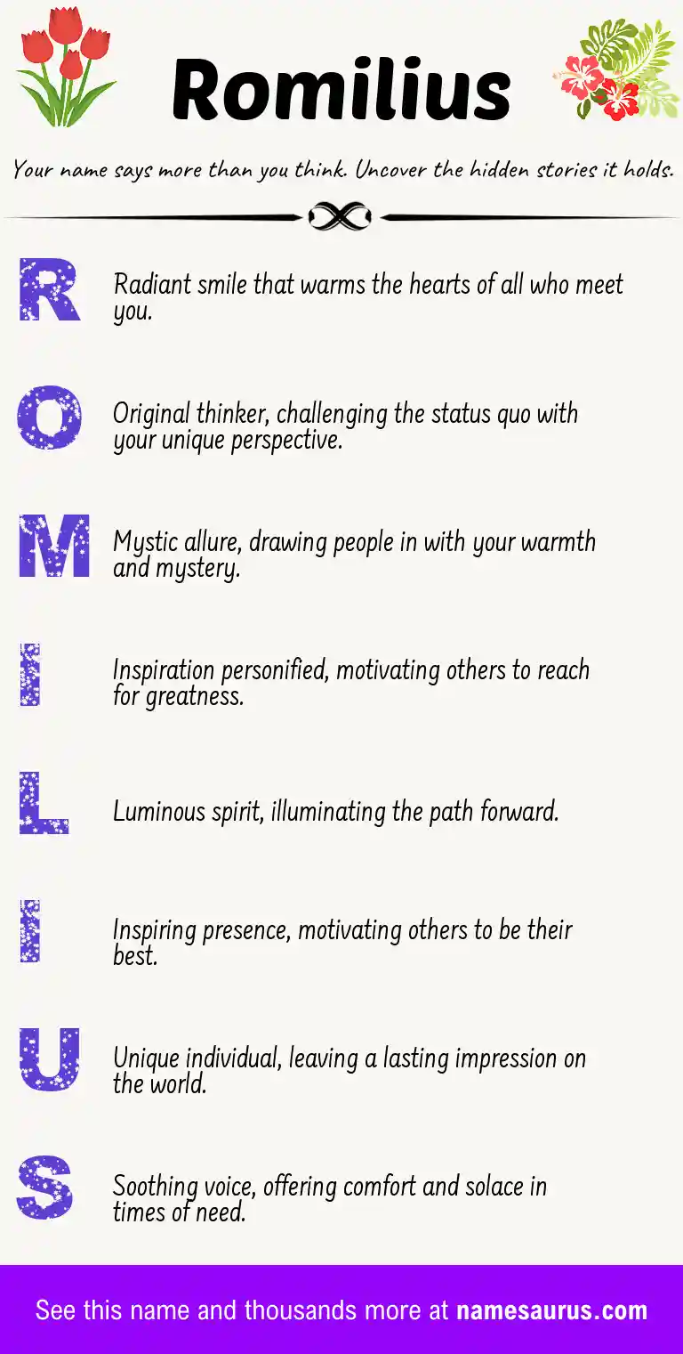 Acrostic poem about Romilius.